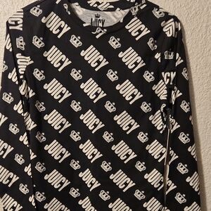 Juicy Couture Black and White Long Sleeve Tee